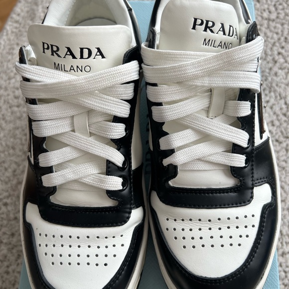 Prada Black and White Women's Sneakers - Picture 7 of 9